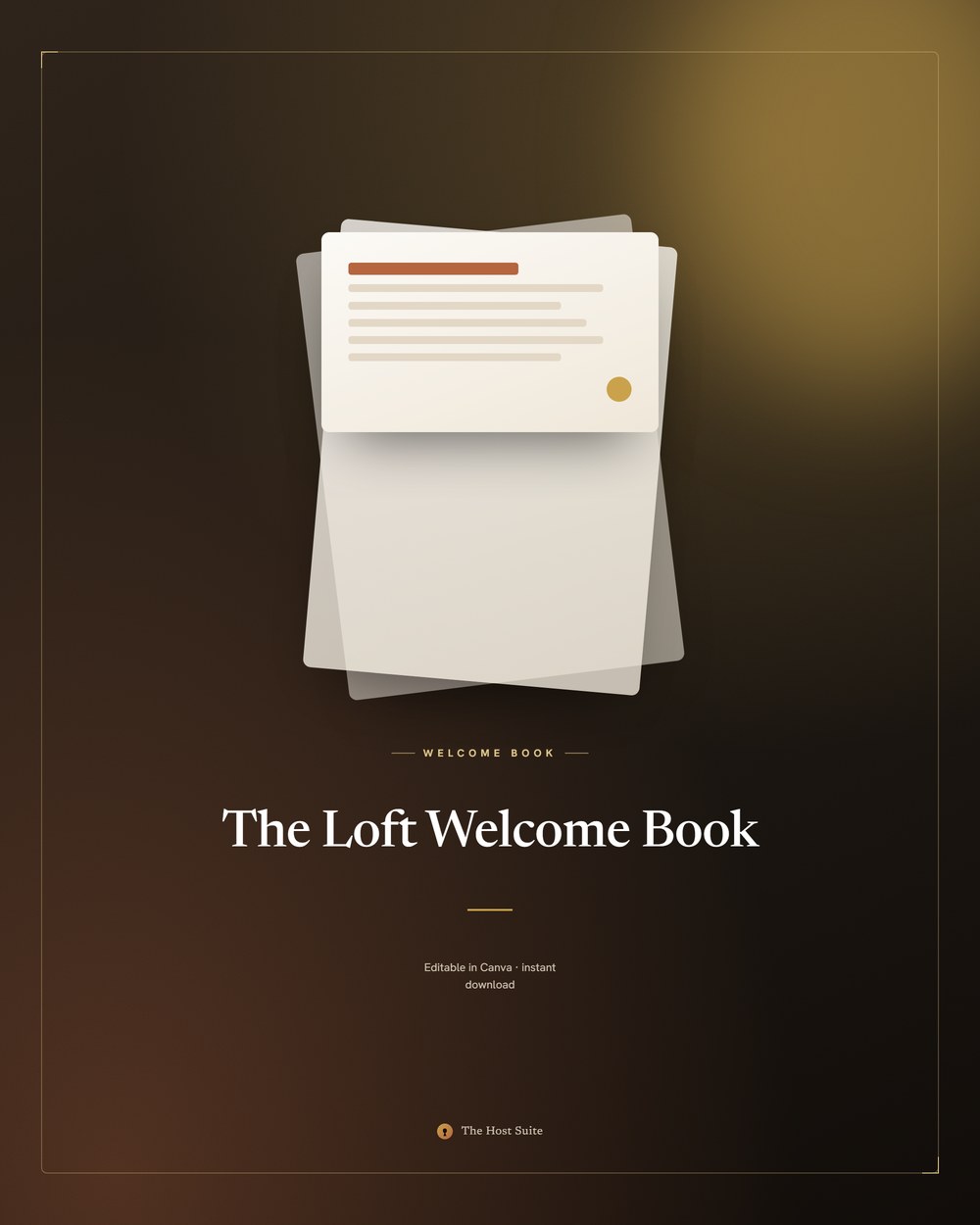 Airbnb welcome book template open on a tablet