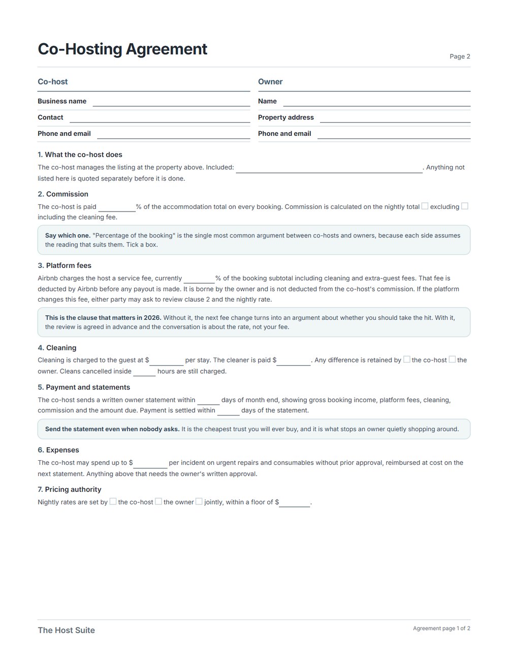 The Co-Host Money System, page 2