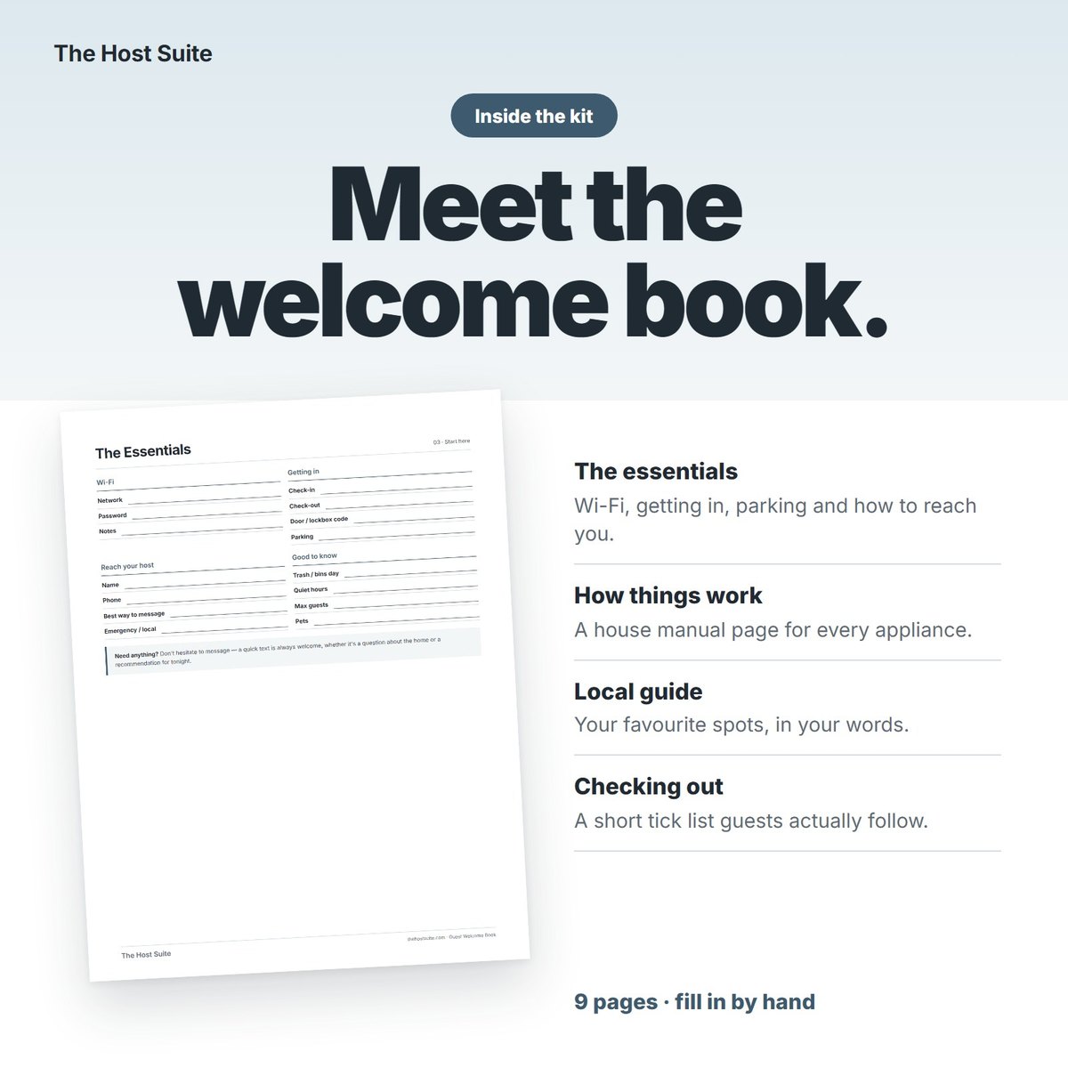 Meet the welcome book
