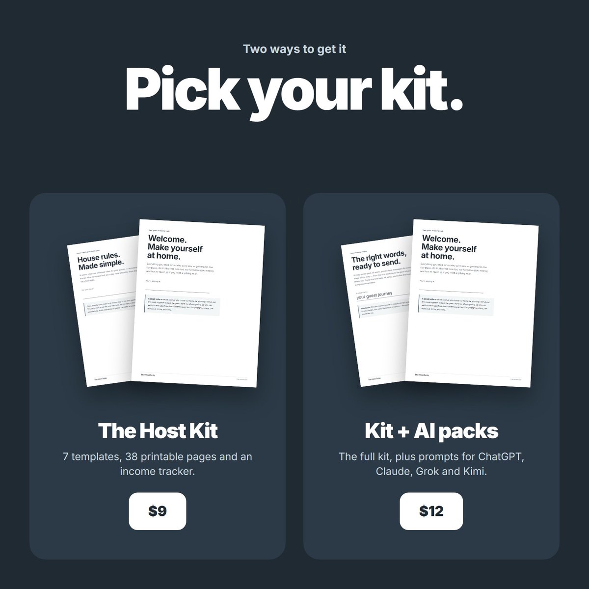Pick your kit