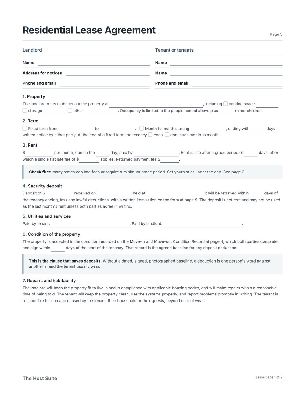 The Landlord Paperwork Pack, page 3