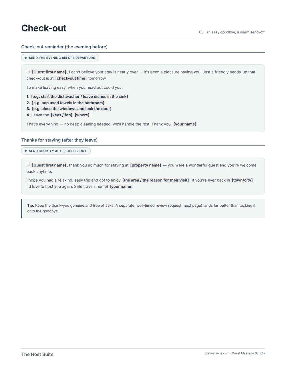 Guest Message Scripts, page 3