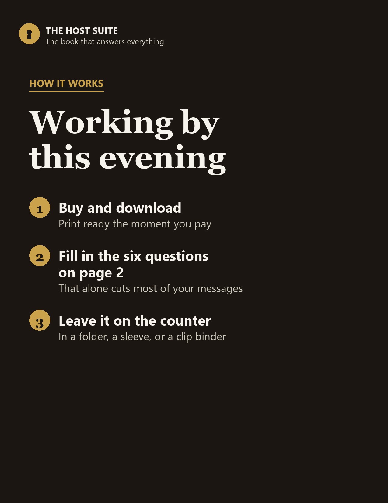 How The Full House Manual works in three steps