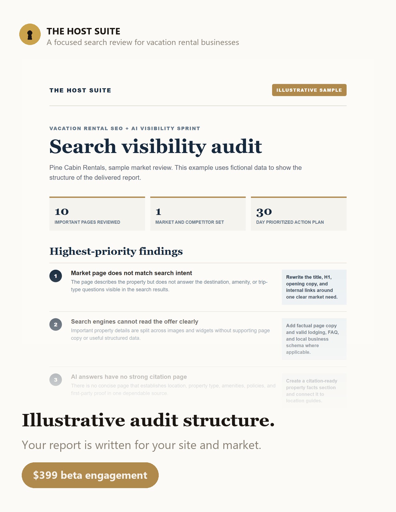 Illustrative audit structure