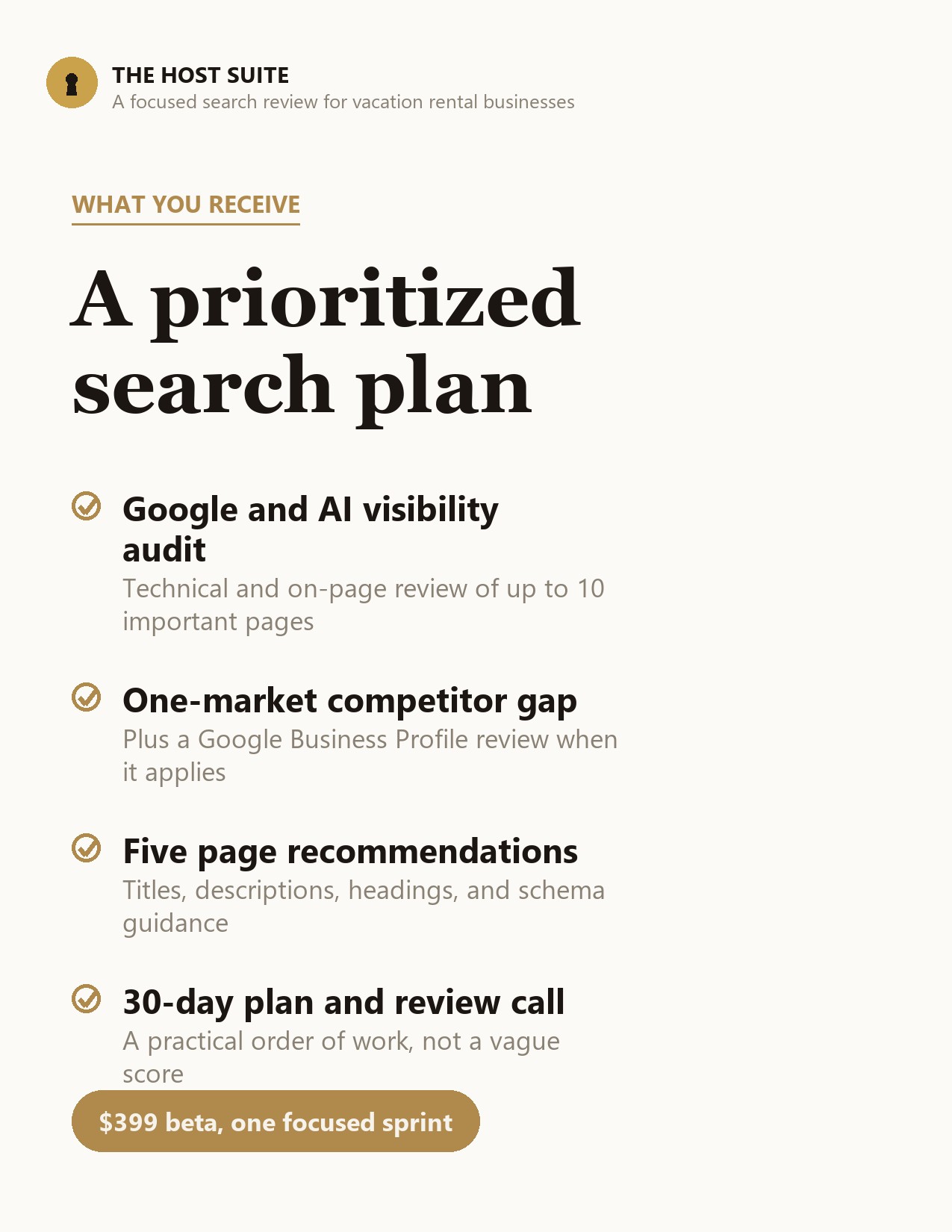 What is included in the SEO sprint