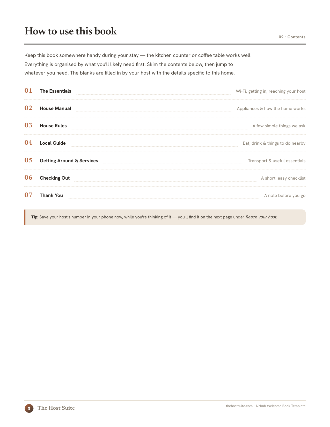 Welcome book template preview page 2